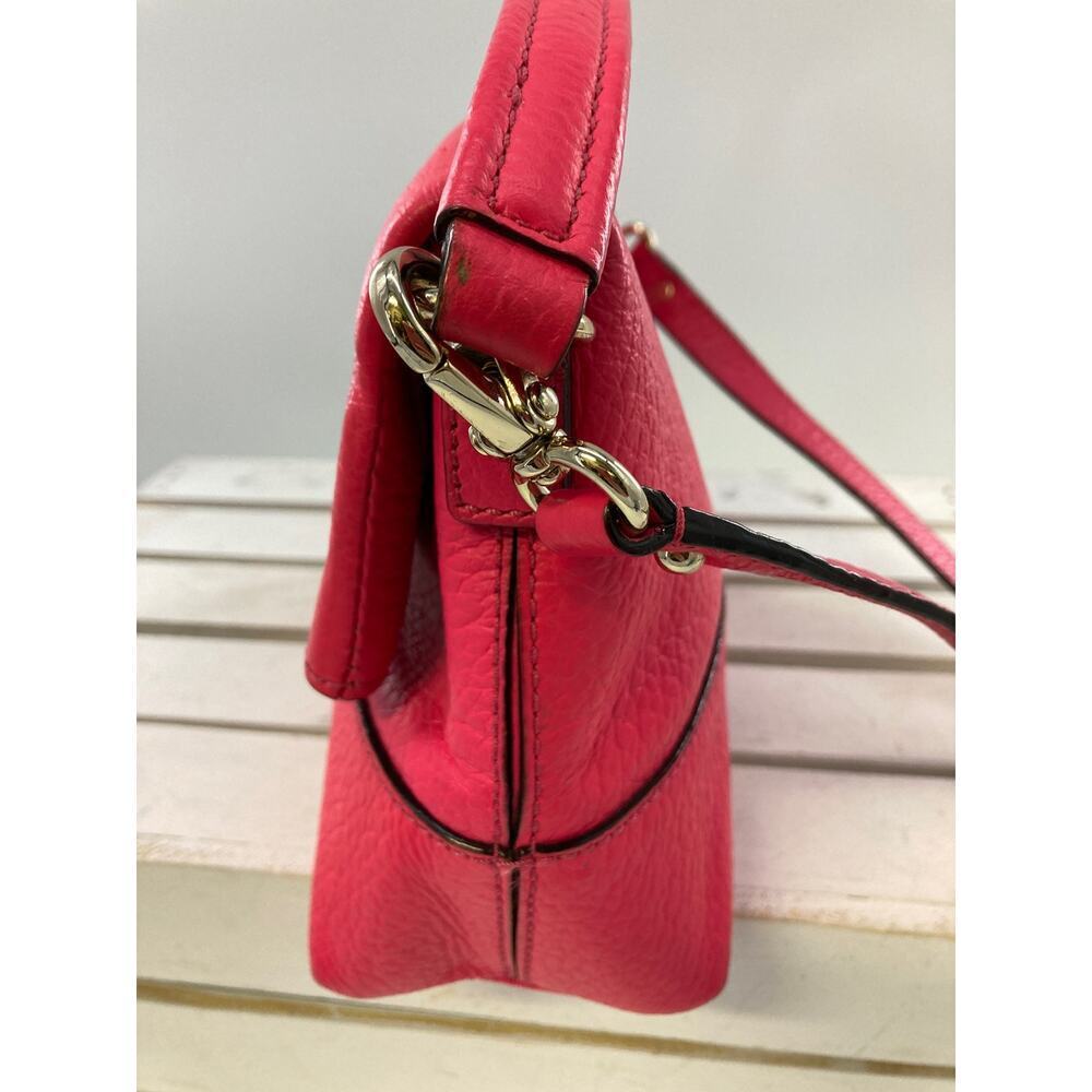 KATE SPADE HOT PINK PEBBLED LEATHER CROSSBODY BAG (ASIS) - Picture 6 of 16